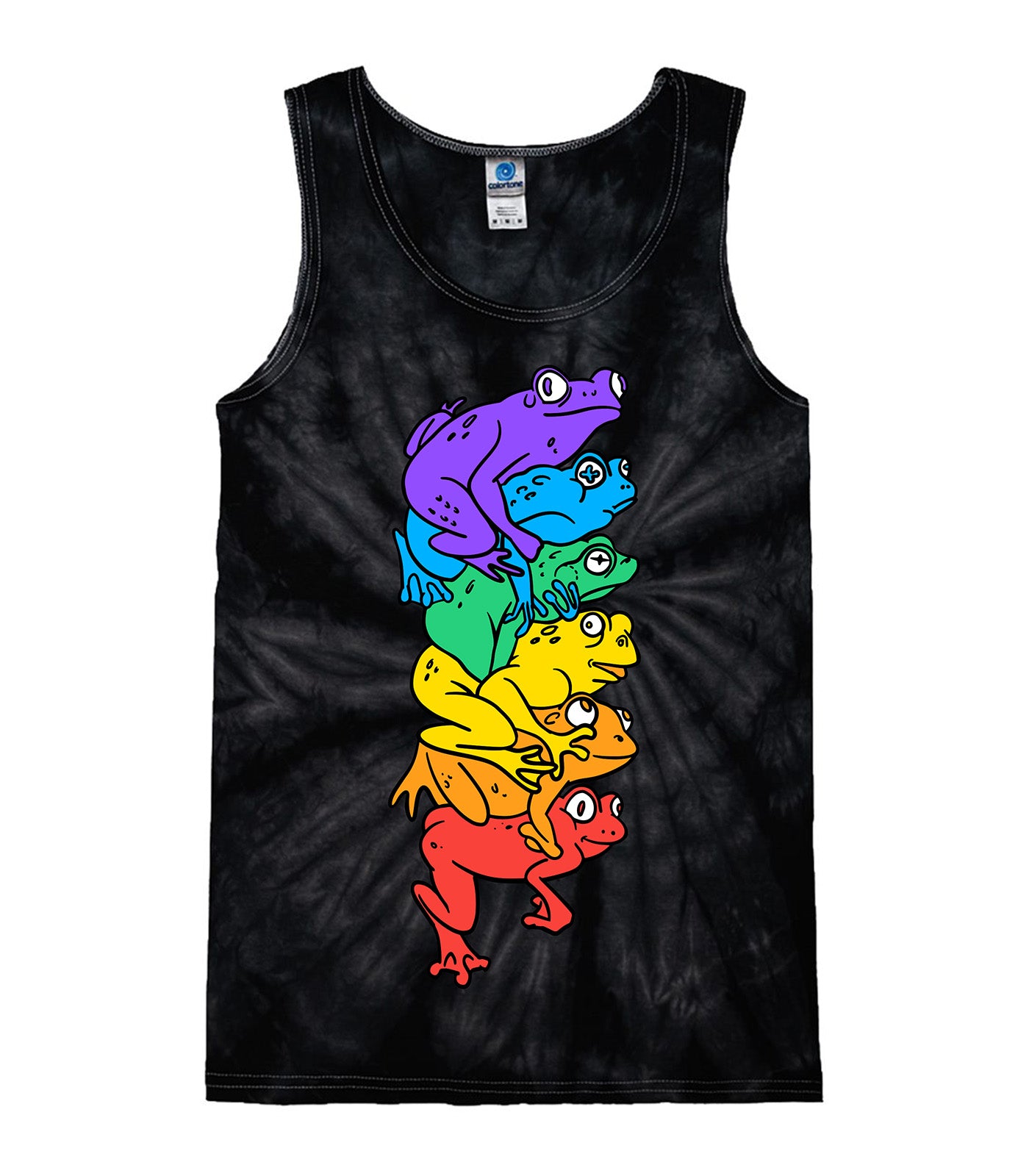 *Pre-Order* Gay Frog Pile Tie Dye Tank Top