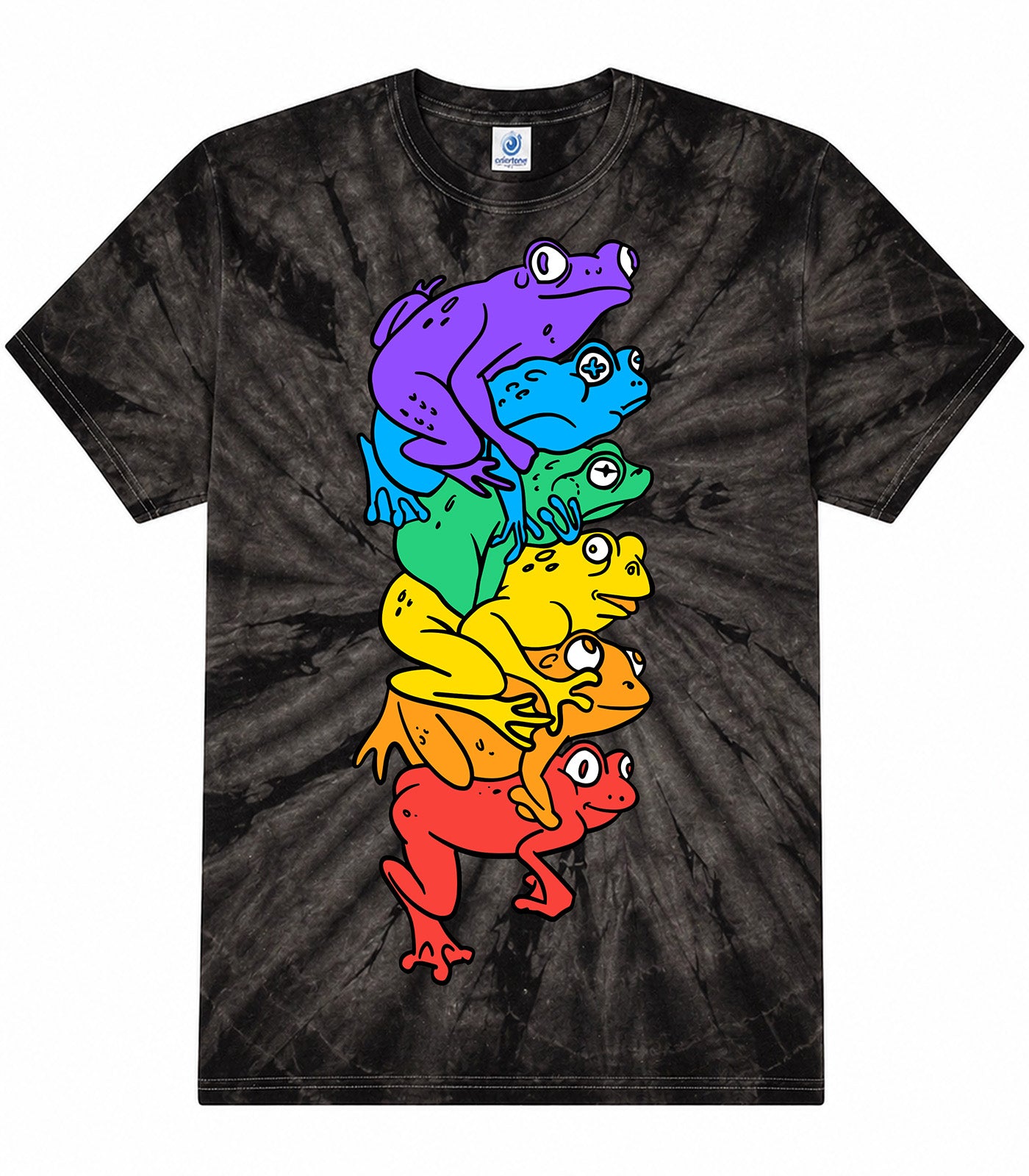 Gay Frog Pile Tie Dye T-Shirt