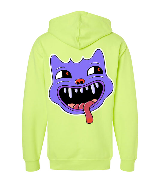 Goblin Cat Full-Zip Hooded Sweatshirt