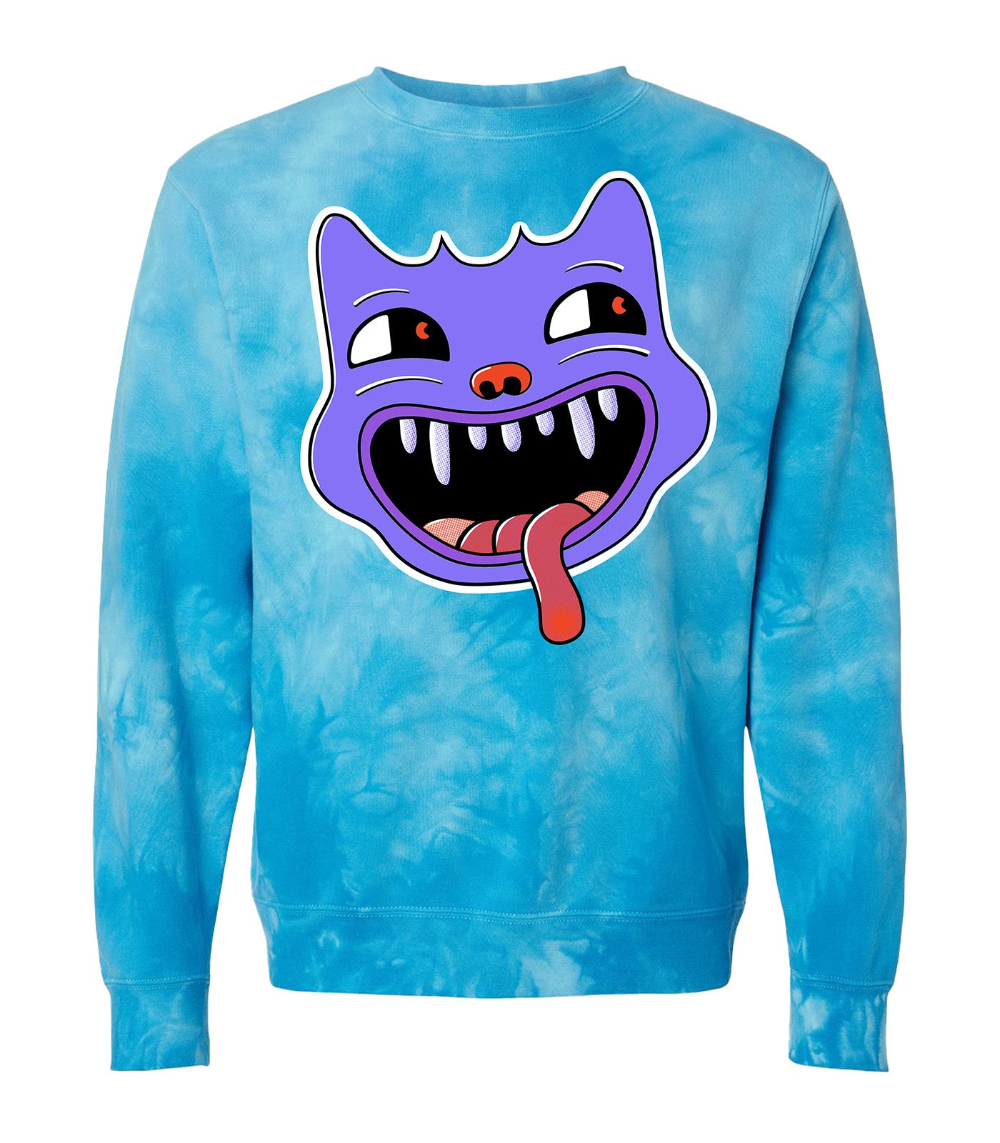 Goblin Cat Tie Dye Crewneck Sweatshirt