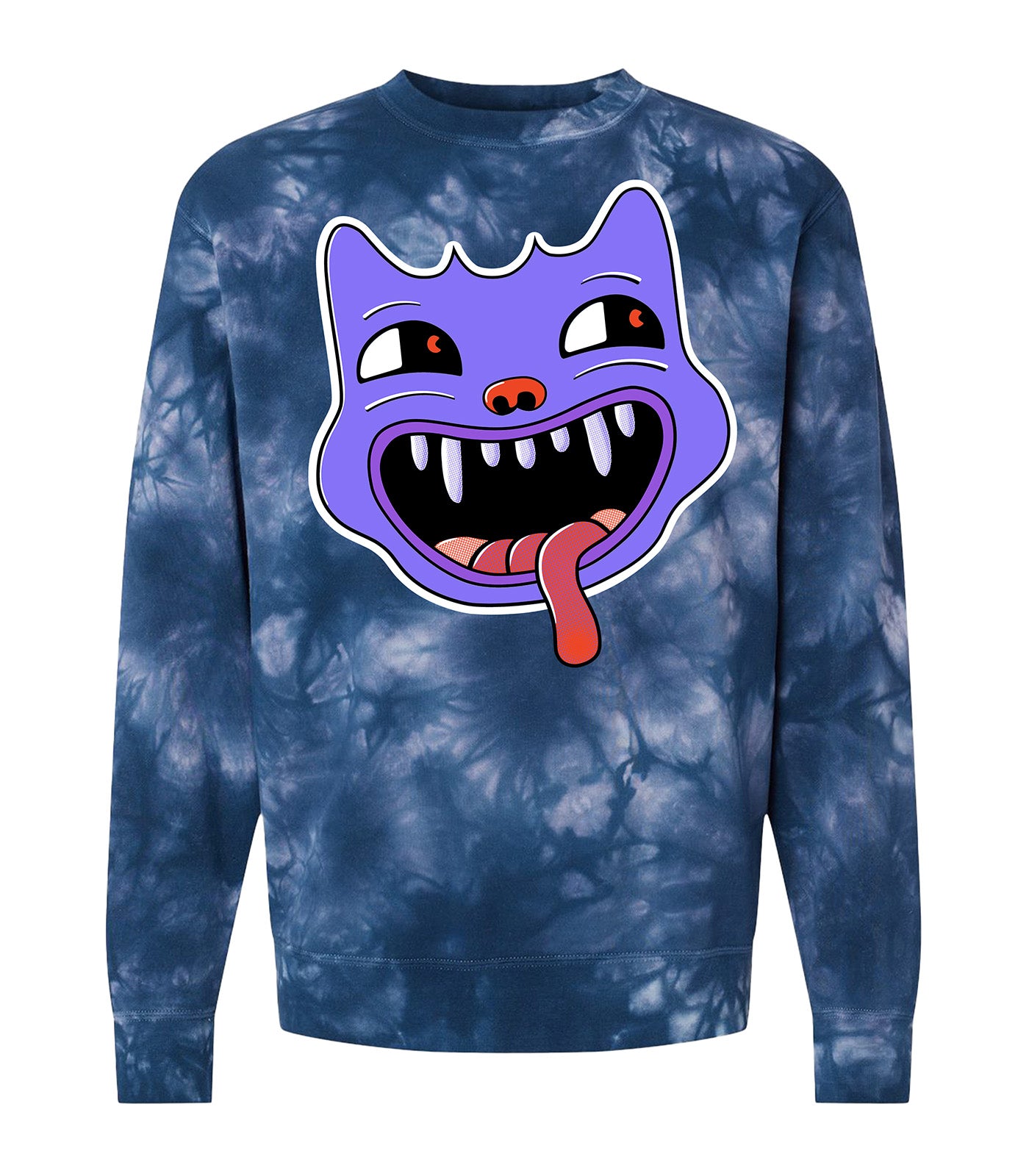 Goblin Cat Tie Dye Crewneck Sweatshirt