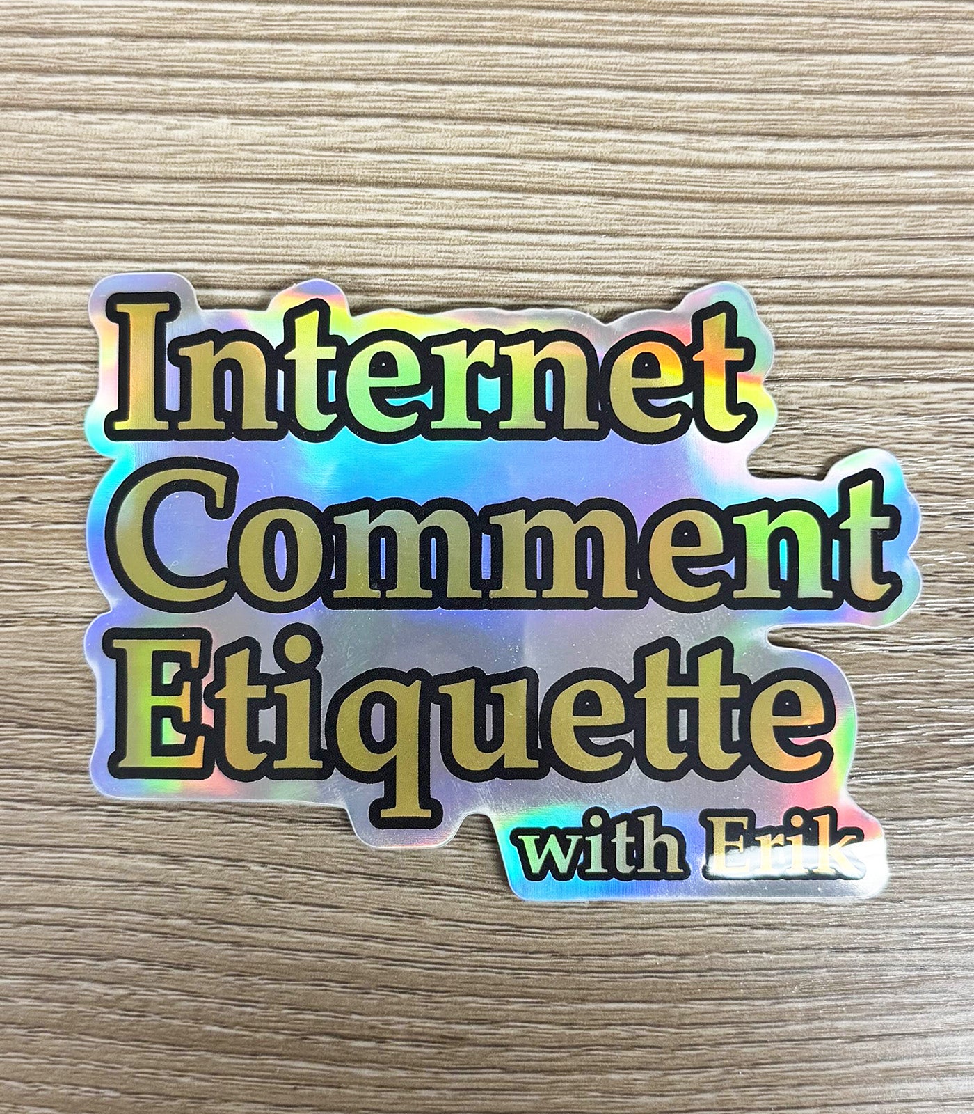 Internet Comment Etiquette with Erik Mirror Sticker