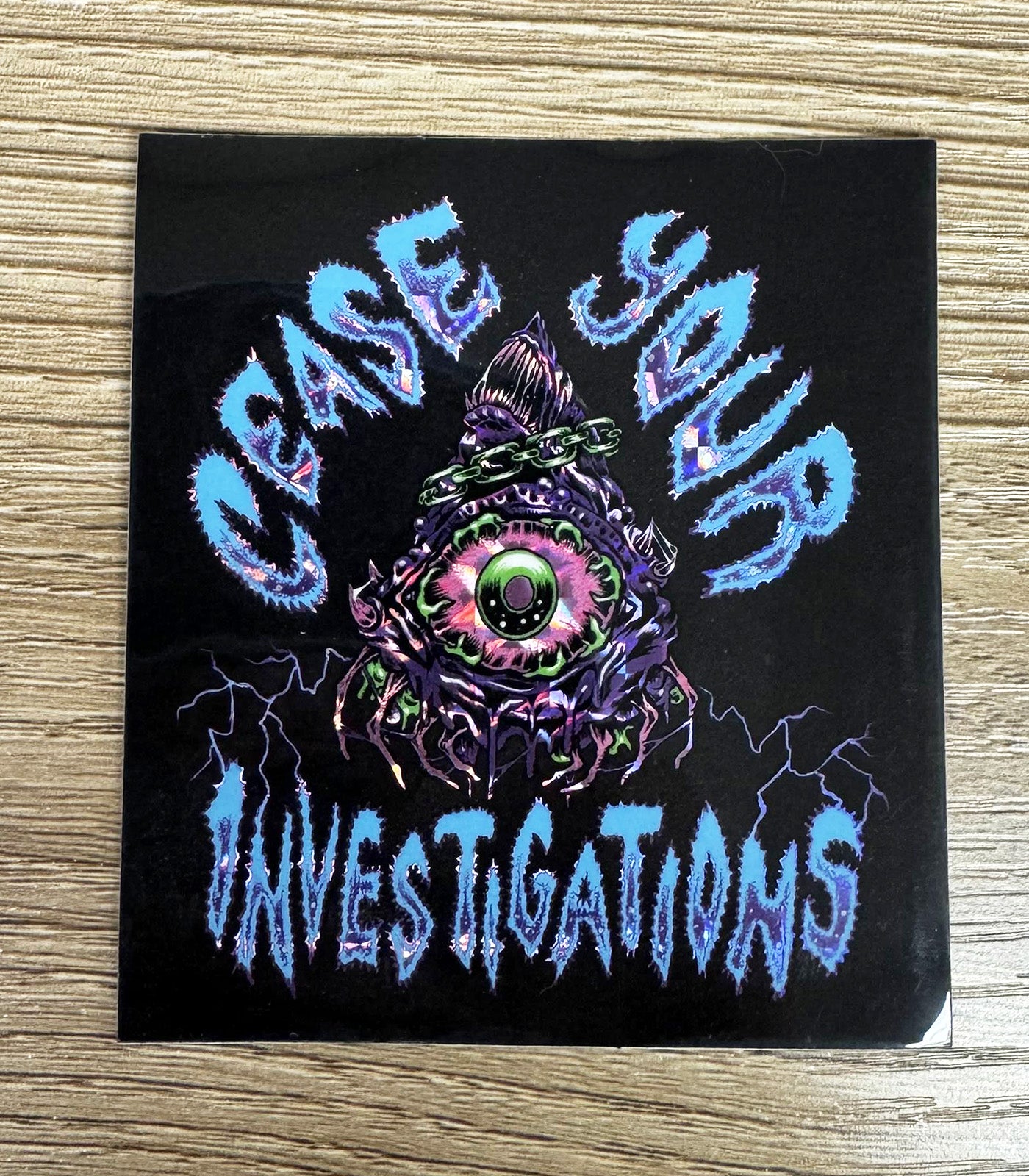 Kinjiro Cease Your Investigations Prismatic Sticker
