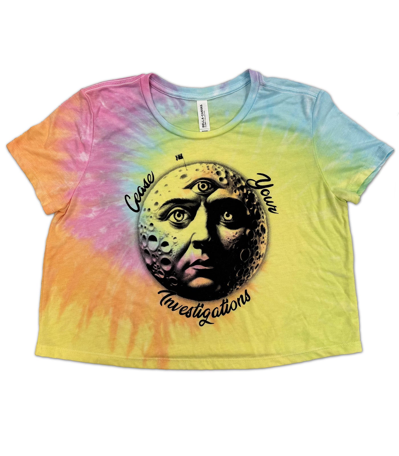 Cease Moon Neon Rainbow Crop Top