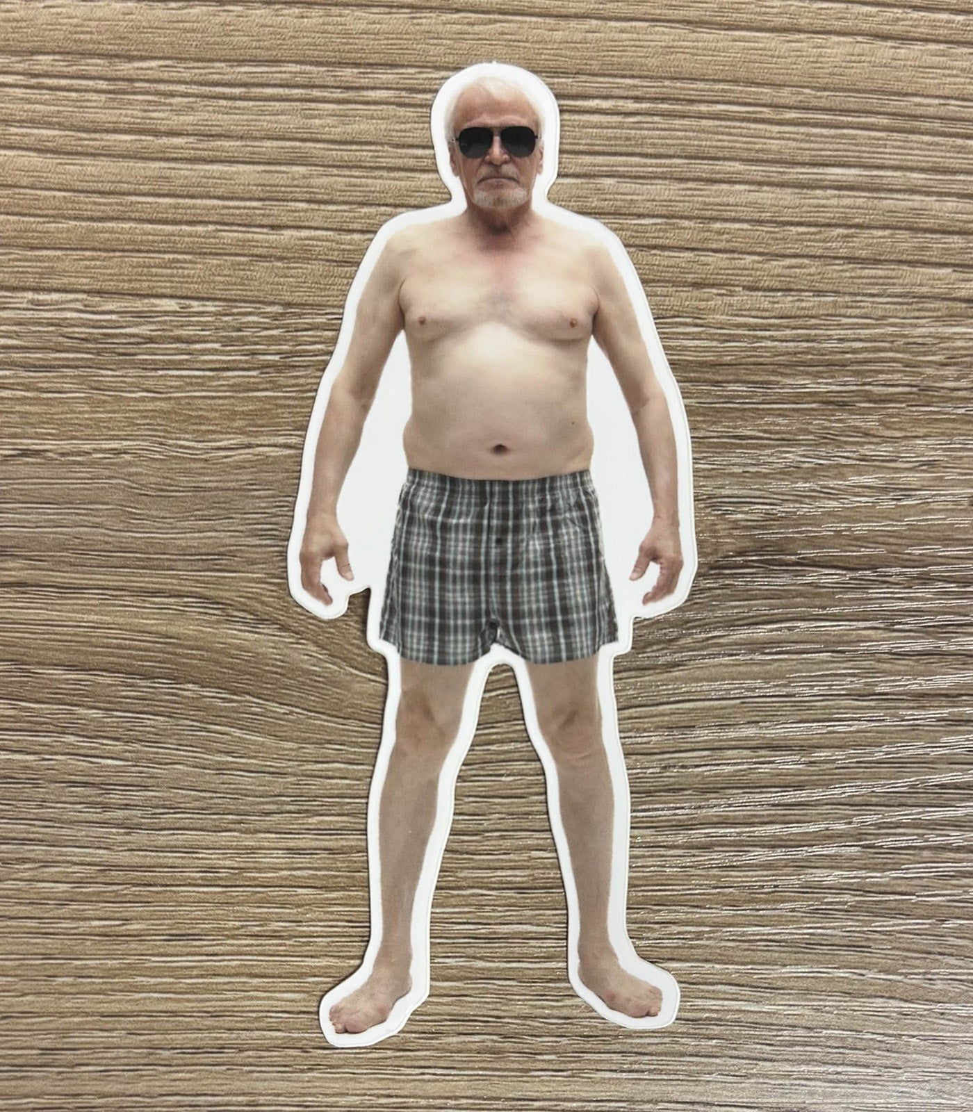 Shirtless Old Man in Boxers