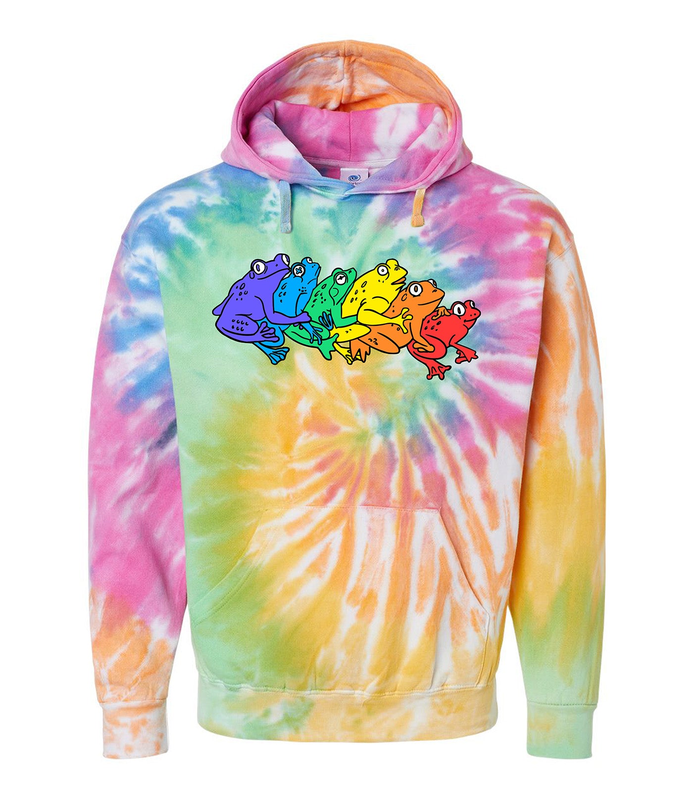 *Pre-Order* Rainbow Gay Frog Tie Dye Hoodie
