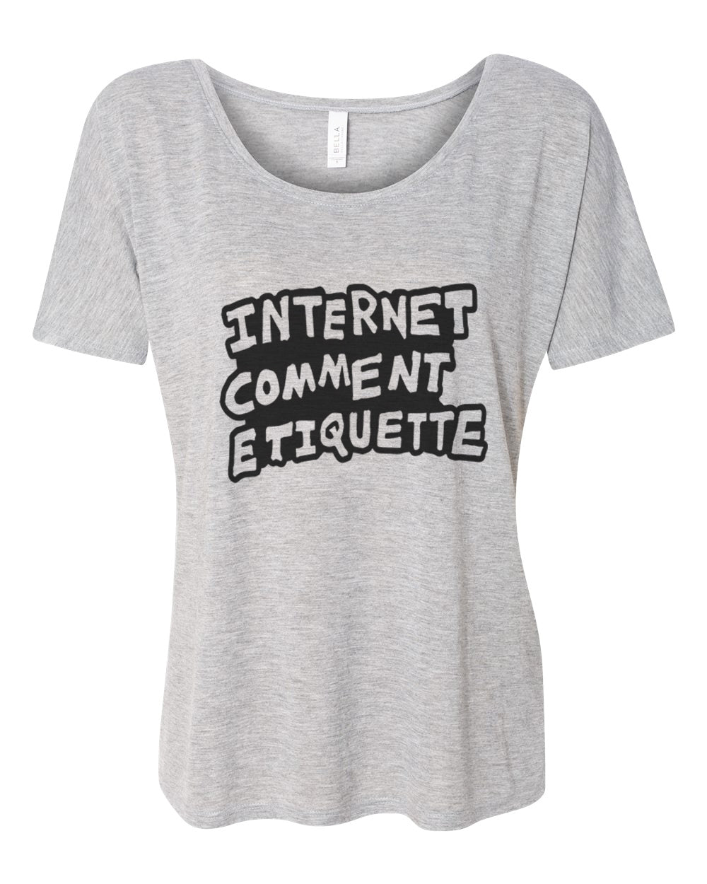 LADIES SLOUCHY SCOOP NECK ICE Charlie T-SHIRT