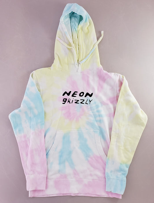 Neon Grizzly Tie Dye HOODED SWEATSHIRT