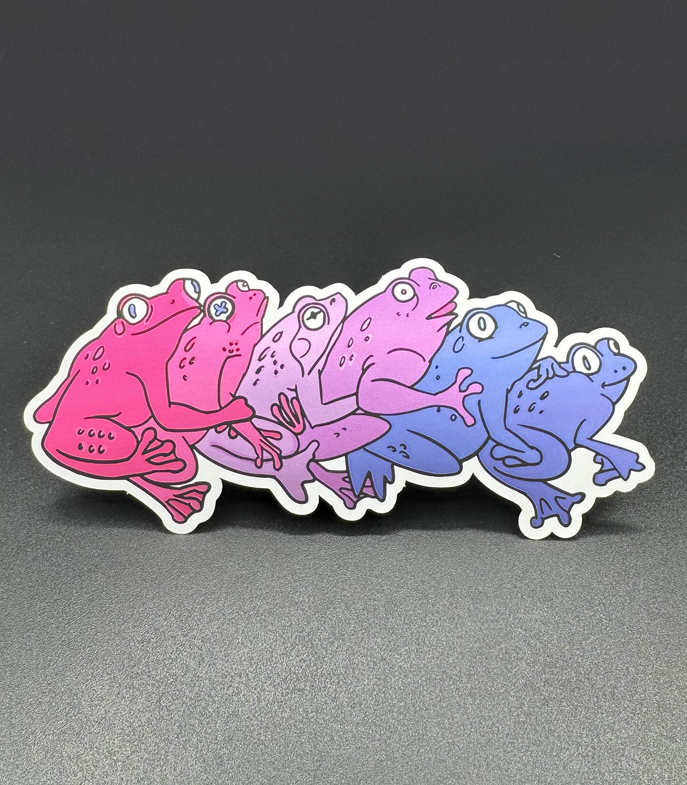 Bisexual Frogs - LEGENDARY LARGE ULTRA-COLOR STICKER