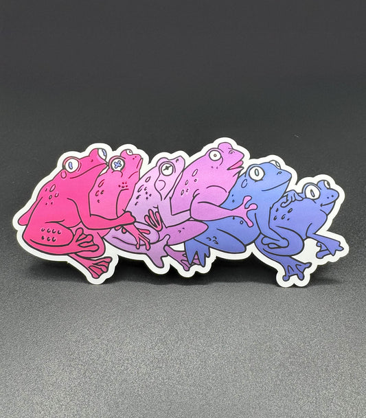 Bisexual Frogs - LEGENDARY LARGE ULTRA-COLOR STICKER
