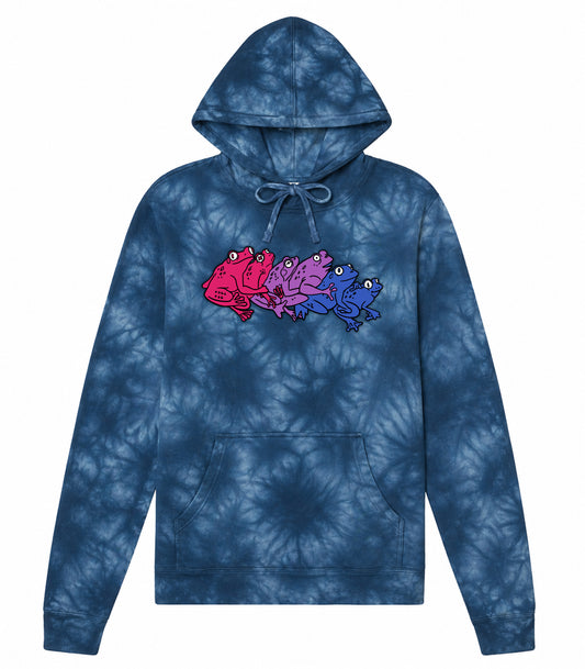 *Pre-Order* Bisexual Frogs Tie Dye Hoodie