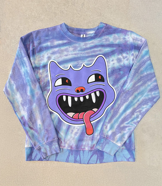 Goblin Cat Tie Dye Crewneck Sweatshirt