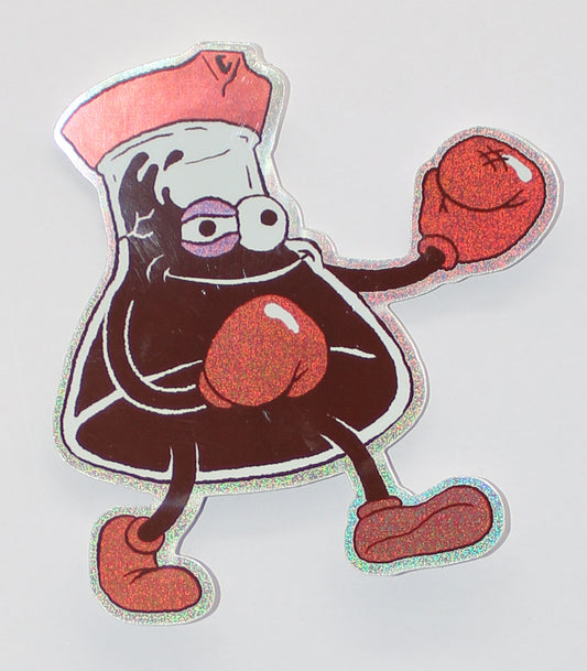 Fightin' Soy Boy Glitter Sticker