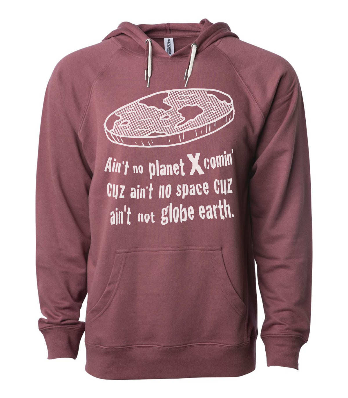 FLAT EARTH Lightweight Hooded Sweatshirt