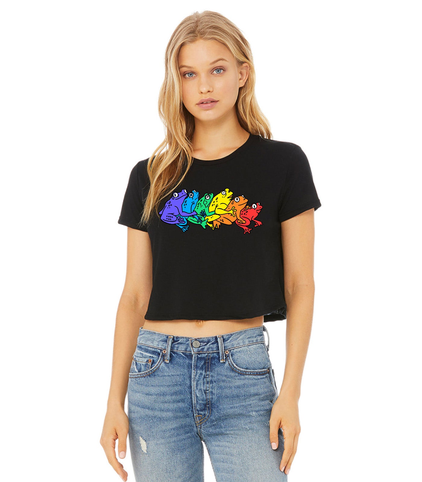 *Pre-Order* Rainbow Frog Women’s Crop Top T-Shirt