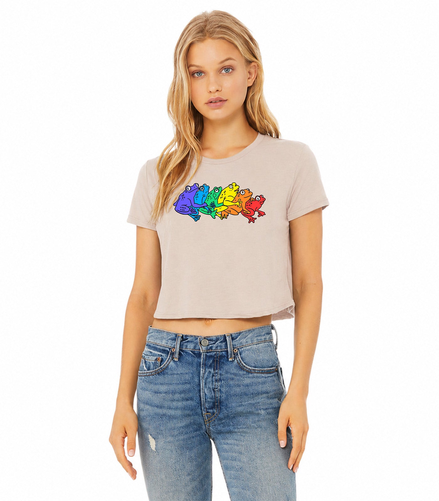*Pre-Order* Rainbow Frog Women’s Crop Top T-Shirt