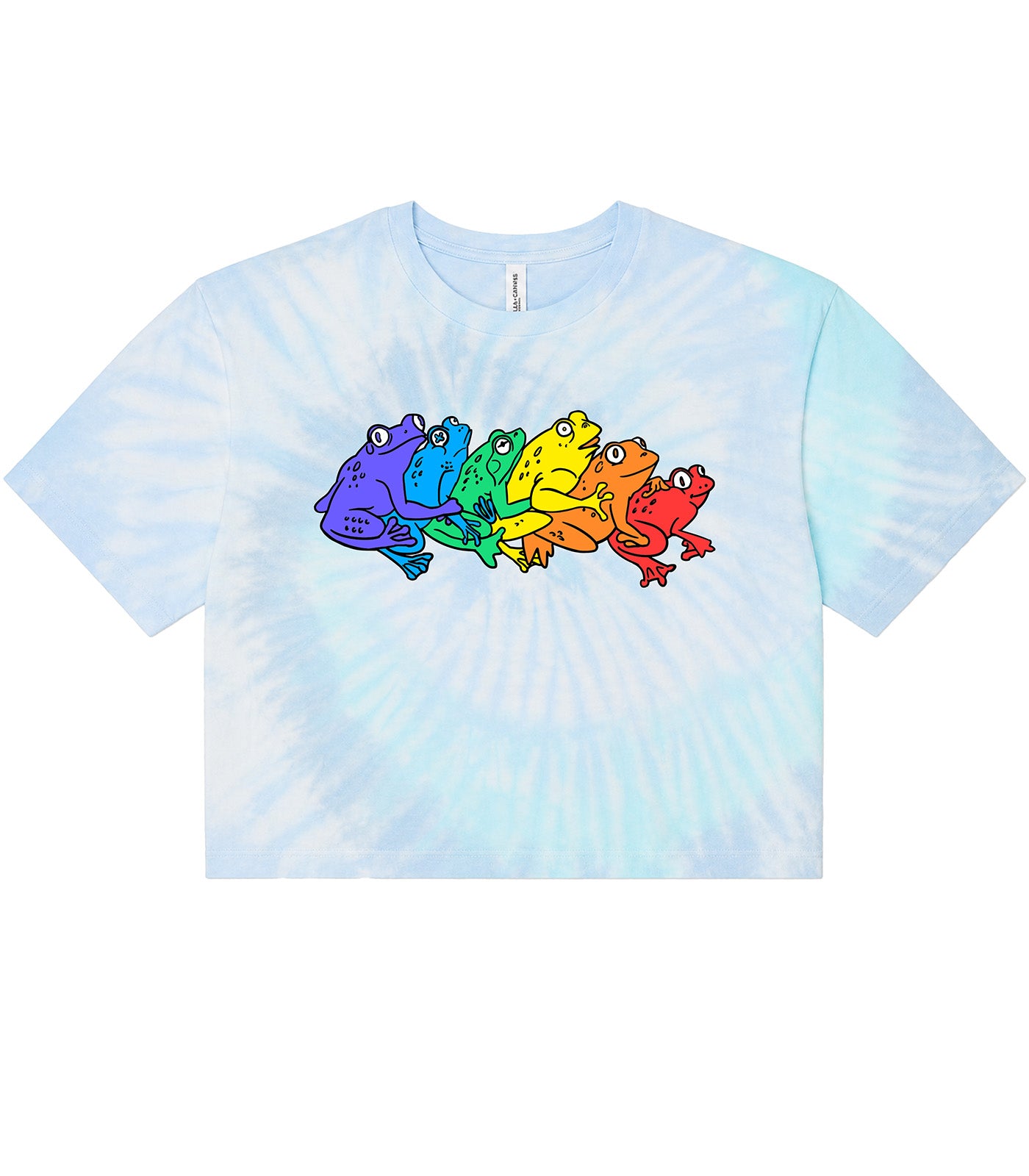 *Pre-Order* Rainbow Frog Women’s Tie Dye Crop Top T-Shirt
