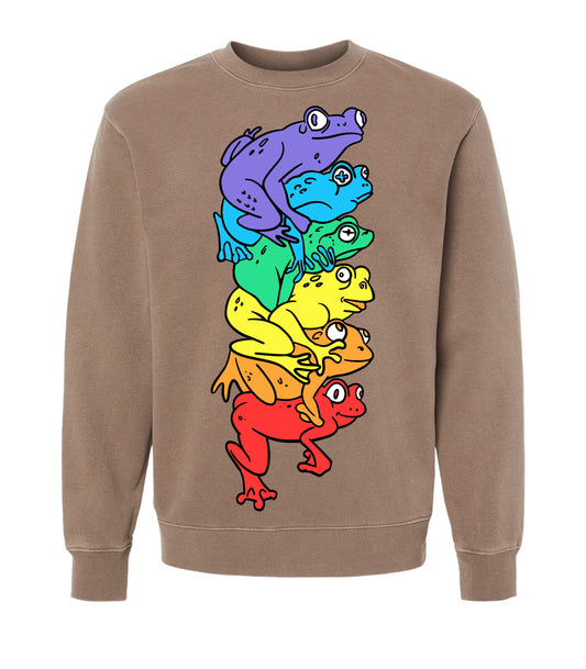 Gay Frog Pile Crewneck Sweatshirt
