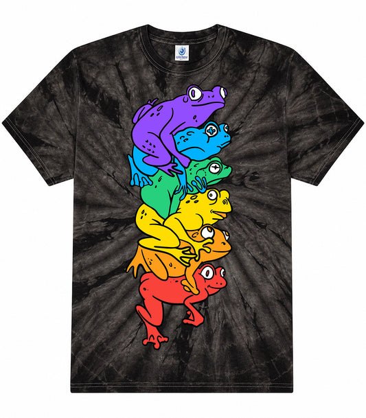 *Pre-Order* Gay Frog Pile T-Shirt Tie Dye