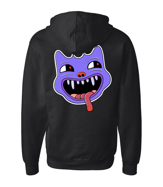 Goblin Cat Full-Zip Hooded Sweatshirt