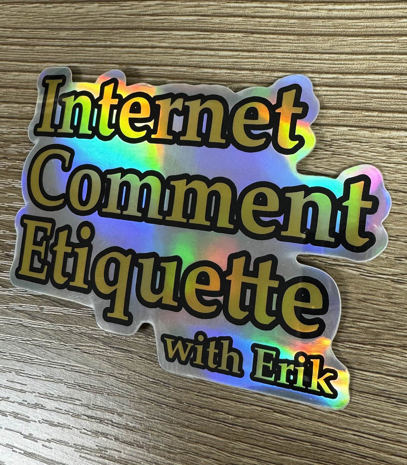 Internet Comment Etiquette with Erik Mirror Sticker