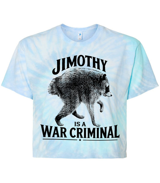 Jimothy is a War Criminal Tie Dye Crop Top