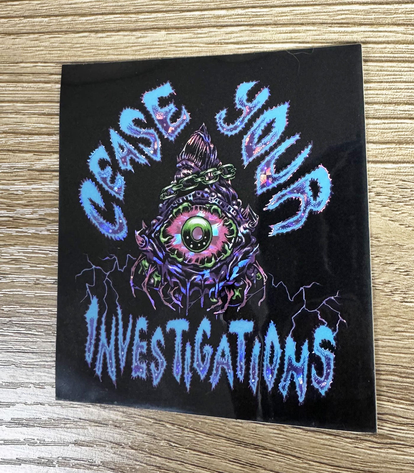 Kinjiro Cease Your Investigations Prismatic Sticker