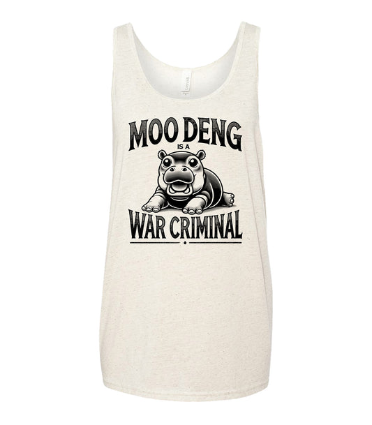 MOO DENG IS A WAR CRIMINAL Tank Top