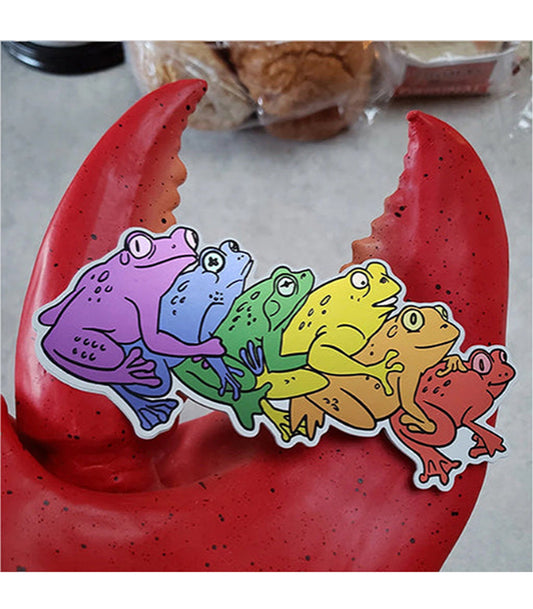Gay Frogs - LEGENDARY LARGE ULTRA-COLOR STICKER