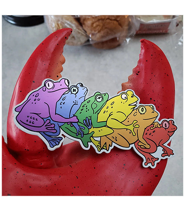 Gay Frogs - LEGENDARY LARGE ULTRA-COLOR STICKER