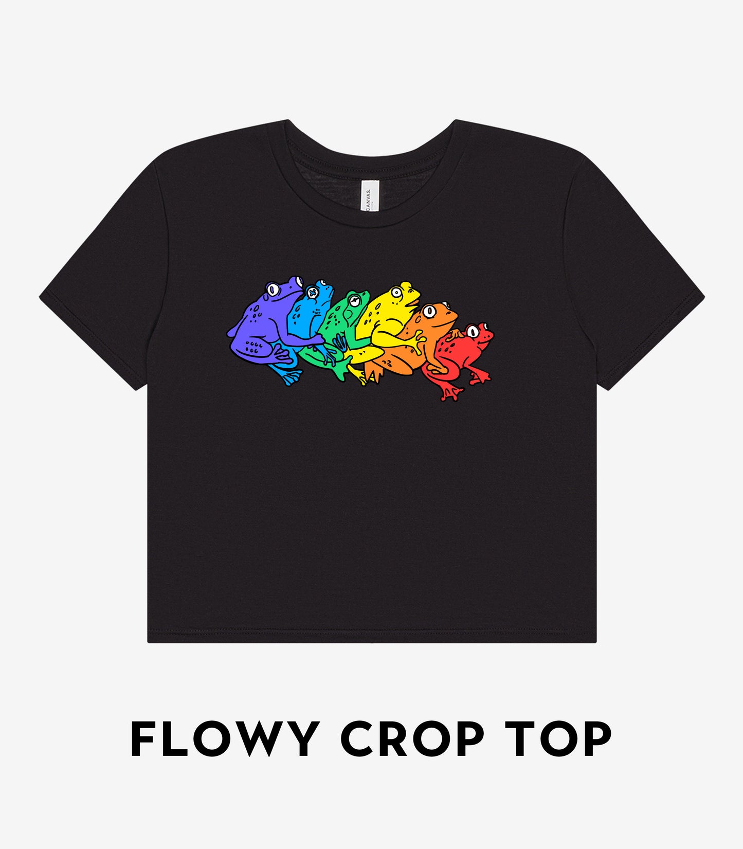 *Pre-Order* Rainbow Frog Women’s Crop Top T-Shirt