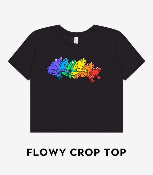 *Pre-Order* Rainbow Frog Women’s Crop Top T-Shirt