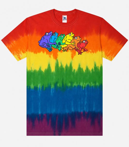 *Pre-Order* Rainbow Gay Frog T-Shirt Tie Dye