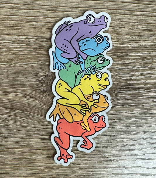 Frog Pile Sticker