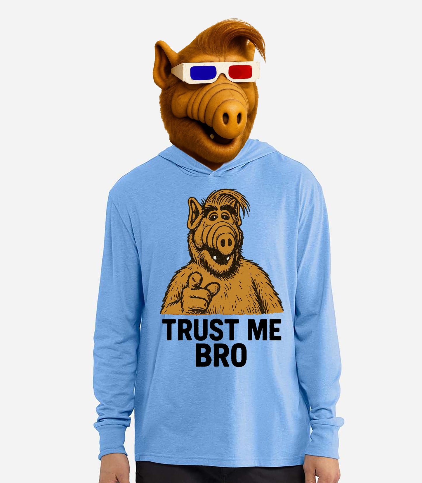 *Pre-Order* Trust Me Bro Long Sleeve Hooded T-Shirt