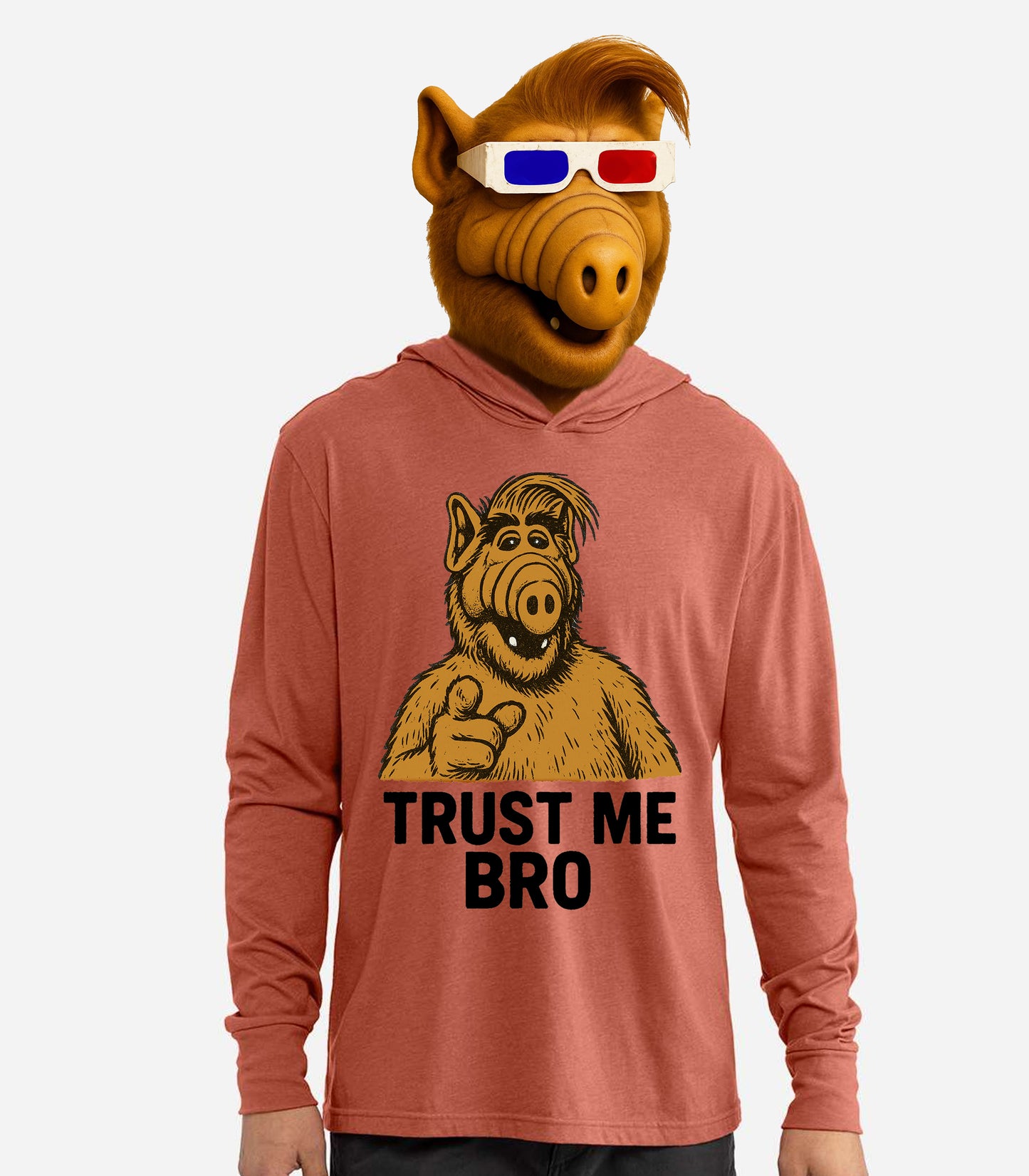 *Pre-Order* Trust Me Bro Long Sleeve Hooded T-Shirt