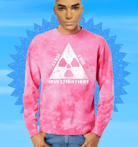 Atomic Cease Pink Tie Dye Crewneck Sweatshirt