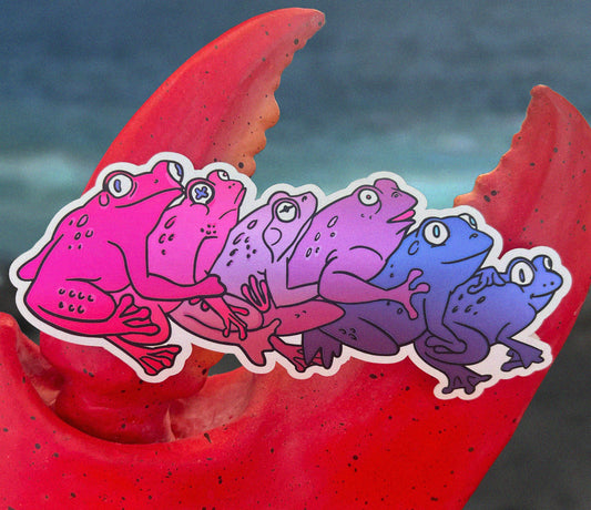Bisexual Frogs - LEGENDARY LARGE ULTRA-COLOR STICKER