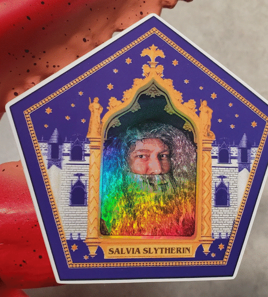 Salvia Slytherin - LEGENDARY LARGE HOLOGRAPHIC FROG CARD STICKER