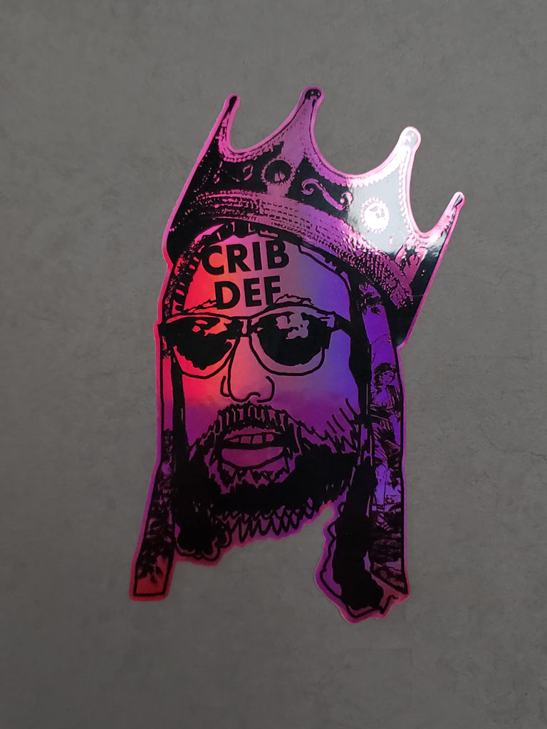 CRIB DEF LEGENDARY HOLOGRAPHIC STICKER Neon Grizzly