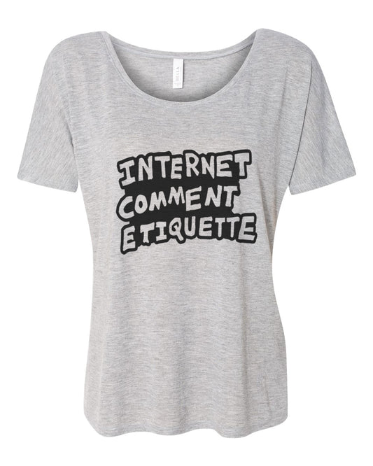 LADIES SLOUCHY SCOOP NECK ICE Charlie T-SHIRT