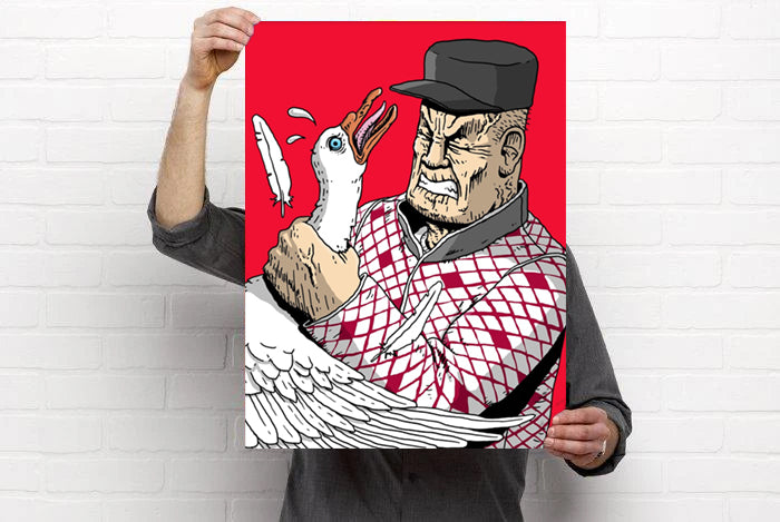 Old Man vs Angry Bird Poster! (18X24")