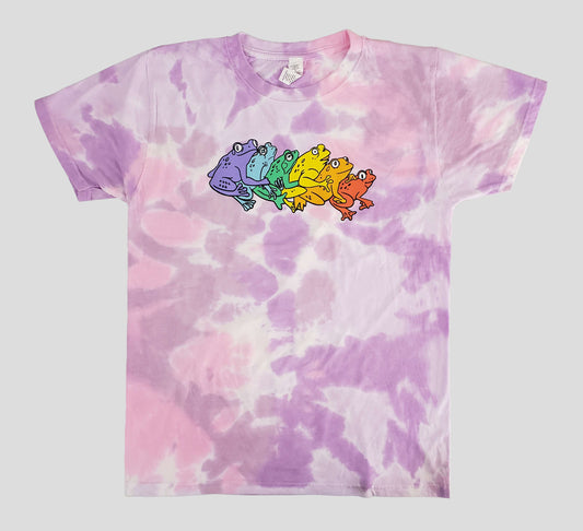 Rainbow Gay Frog Tie Dye T-Shirt