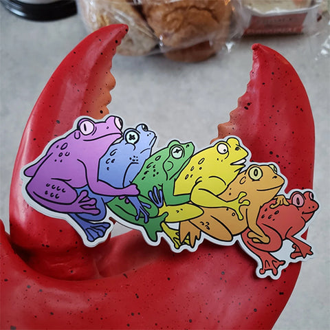 Gay Frogs - LEGENDARY LARGE ULTRA-COLOR STICKER